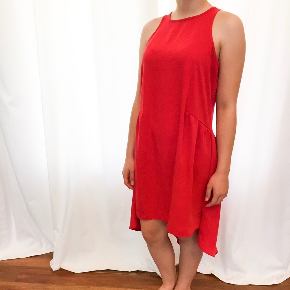 Red high low dress - Picture 4 of 8